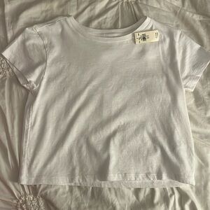 Aerie White Shirt Sleeve T Shirt